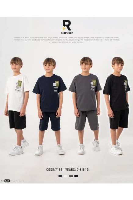 7-10 YEAR Boy SHORTS SET WITH T-SHIRT