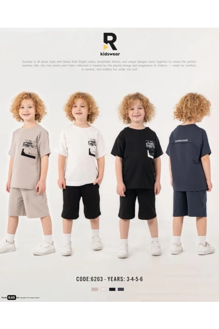 3-6 YEAR Boy SHORTS SET WITH T-SHIRT