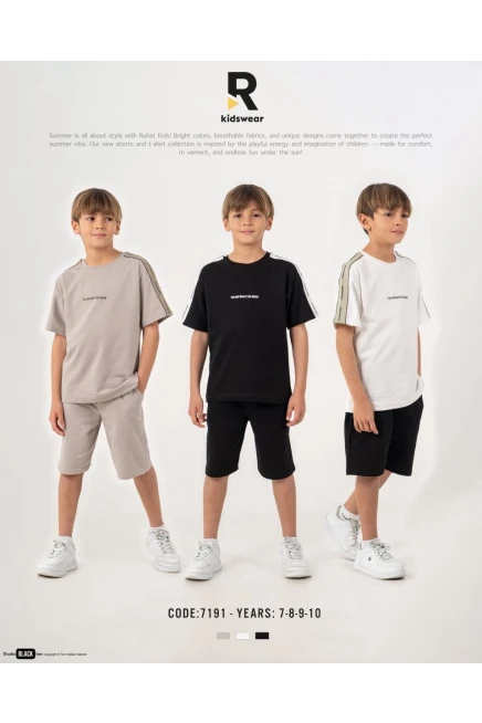 7-10 YEAR Boy SHORTS SET WITH T-SHIRT