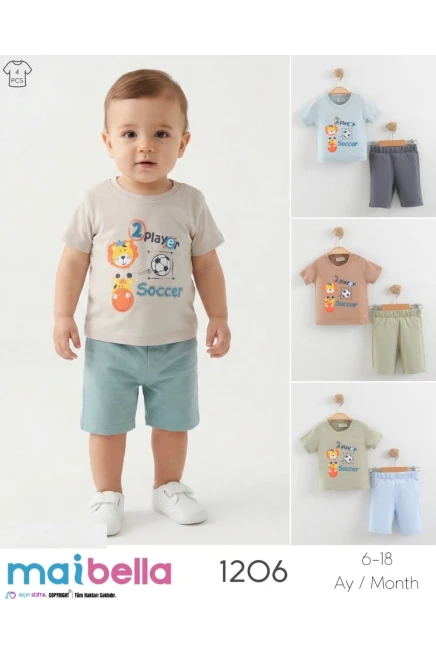 6-18 MONTH Boy SHORTS SET WITH T-SHIRT