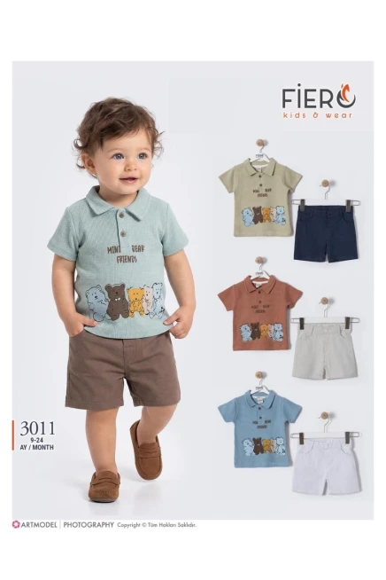 9-24 MONTH Boy SHORTS SET WITH T-SHIRT