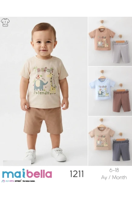 6-18 MONTH Boy SHORTS SET WITH T-SHIRT