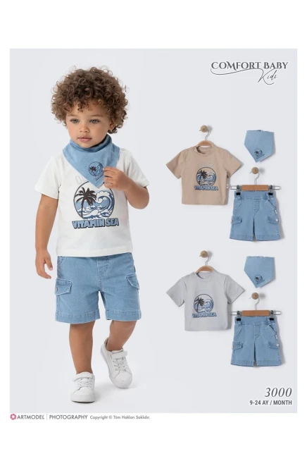 9-24 MONTH Boy SHORTS SET WITH T-SHIRT