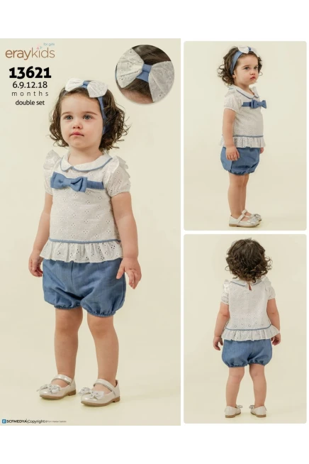 9-24 MONTH Girl SHORT SET WITH BLOUSE