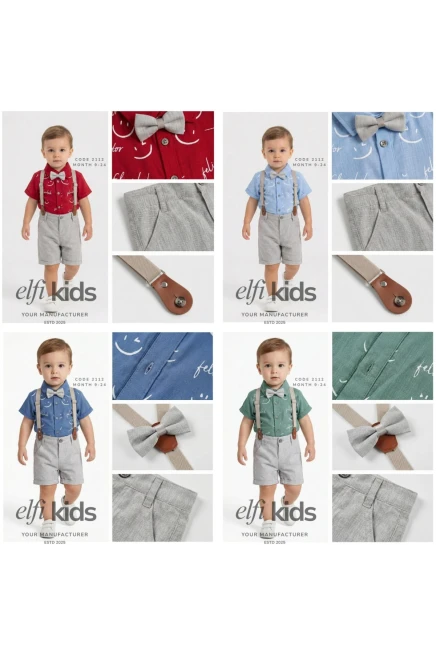 9-24 شهر صبي بدله قميص مع شورت