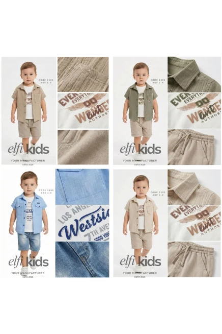 1-4 YEAR Boy SHORTS SET WITH SHIRT