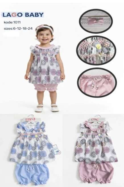 6-24 MONTH Girl SHORT SET WITH BLOUSE