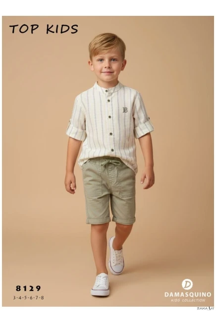 3-8 سنة صبي بدله قميص مع شورت