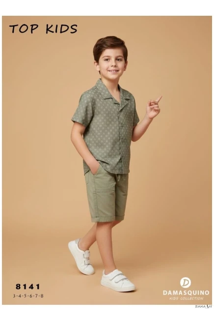 3-8 سنة صبي بدله قميص مع شورت