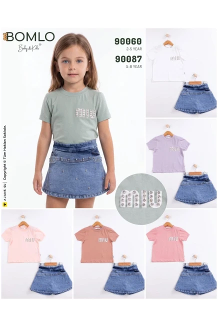 2-5 ГОДА девочка комплект с юбкой и футболкой