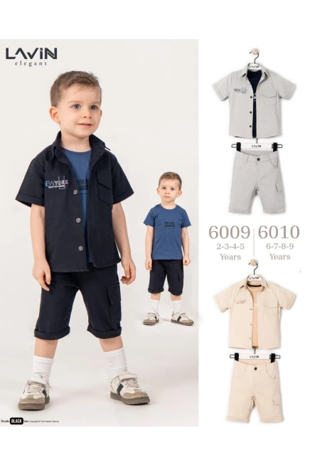 Gömlekli Tişörtlü Şort Takım 