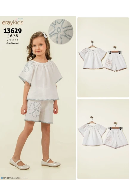 5-8 YEAR Girl SHORT SET WITH BLOUSE
