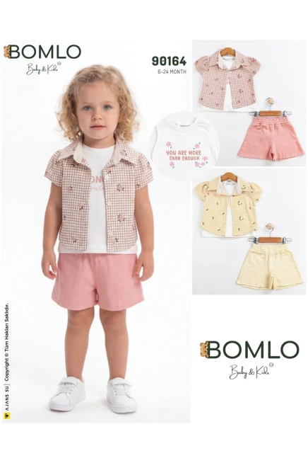 Gömlekli Tişörtlü Şort Takım 