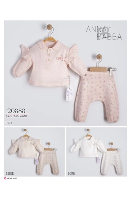 3-12 месяц девочка  блузка  с брюками комплект