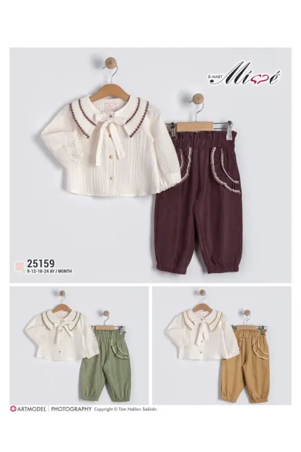 9-24 MONTH Girl PANT SET WITH BLOUSE