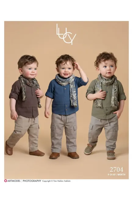 9-24 شهر صبي بدله قميص مع سروال