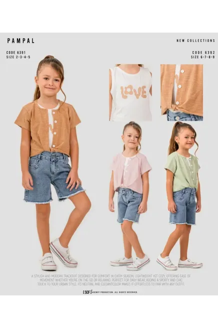 Gömlekli Tişörtlü Şort Takım