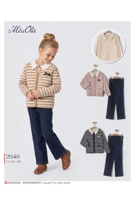 Hırkalı Bluzlu Pantolonlu Takım