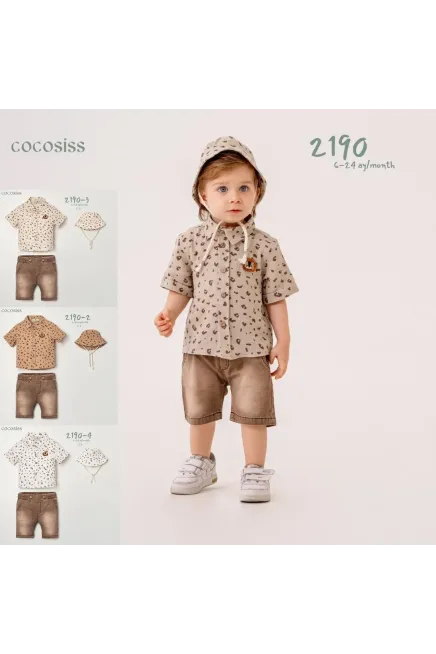 Müslin Gömlekli Şort Takım