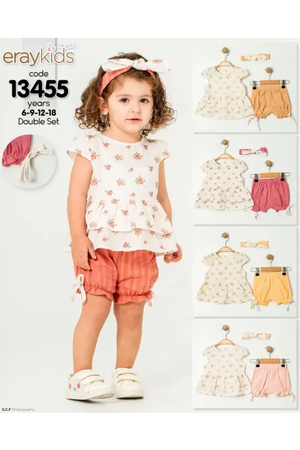 9-24 شهر فتاة بلوزة طقم شرط