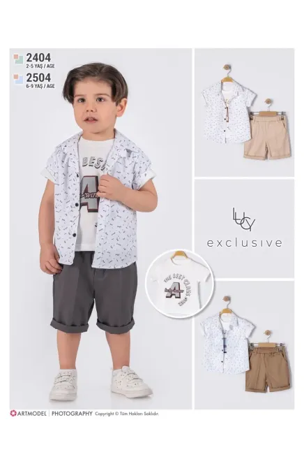 6-9 سنة صبي بدله قميص مع شورت