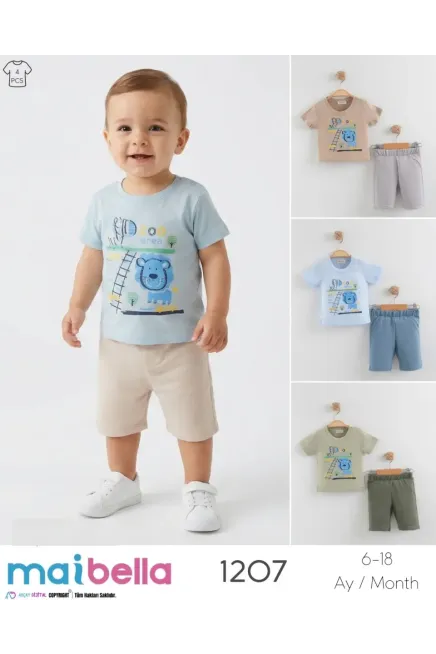 6-18 شهر صبي بدله تيشرت مع شورت