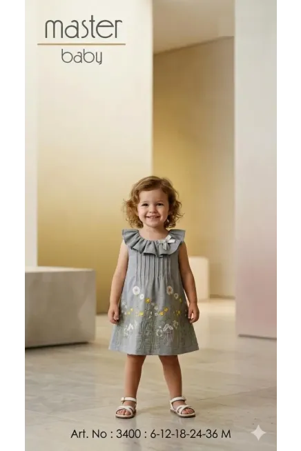 Papatya Nakışlı Elbise