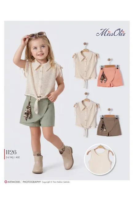 3-6 ГОДА девочка Рубашка шорты костюм