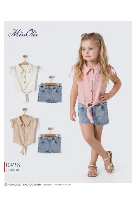 3-6 ГОДА девочка Рубашка шорты костюм