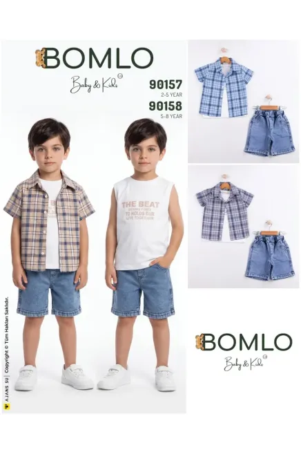 Gömlekli Tişörtlü Şort Takım