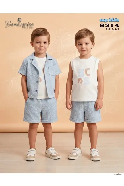 Gömlekli Tişörtlü Şort Takım