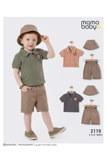 Tişörtlü Şapkalı Şort Takım