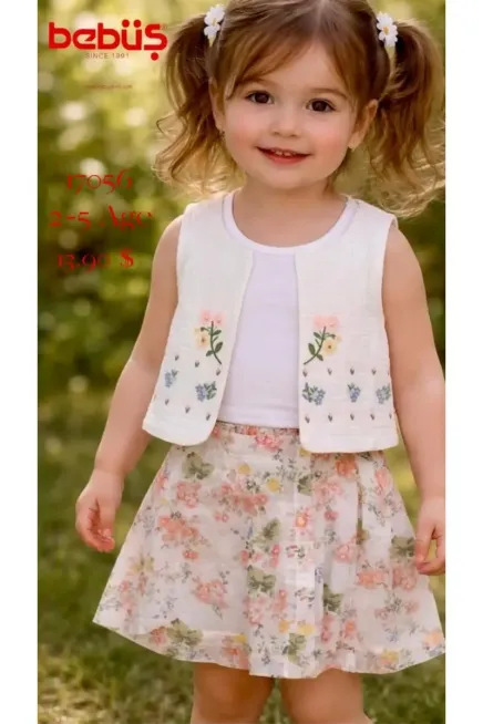 Yelekli Tişörtlü Şort Takım