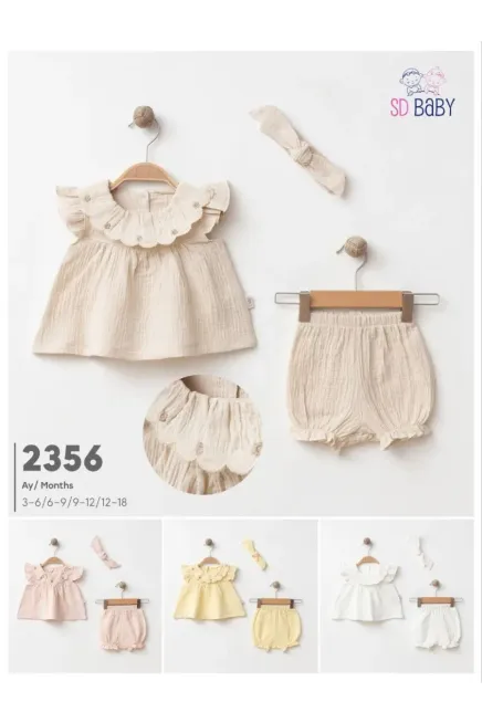 3-18 شهر فتاة بلوزة طقم شرط