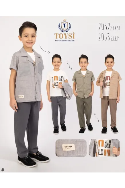 Gömlekli Tiişörtlü Pantalonlu Takım