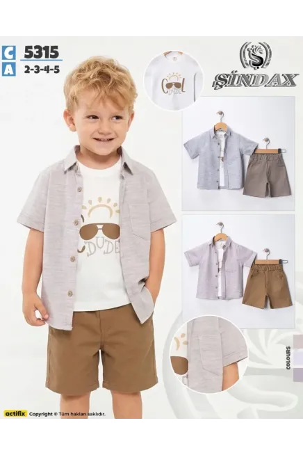 2-5 YEAR Boy SHORTS SET WITH SHIRT