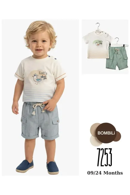 9-24 شهر صبي بدله تيشرت مع شورت