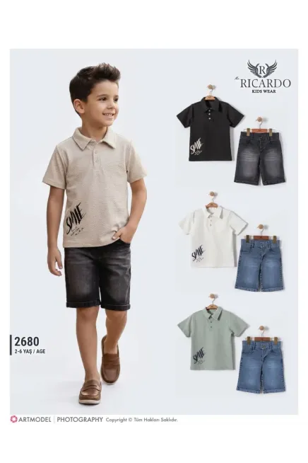 2-6 سنة صبي بدله تيشرت مع شورت