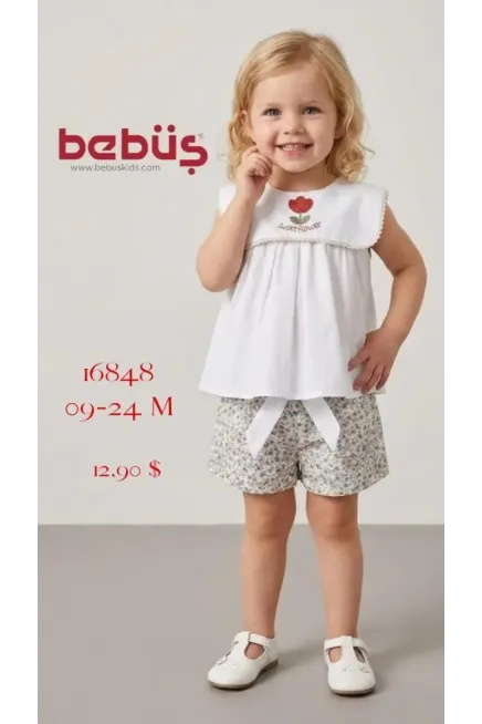 9-24 شهر فتاة بلوزة طقم شرط