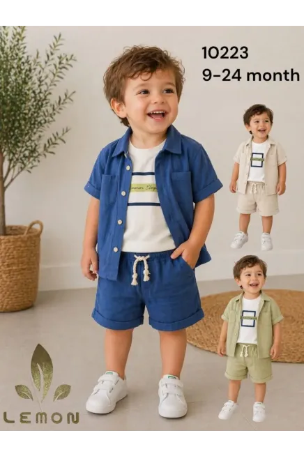 9-24 شهر صبي بدله قميص مع شورت