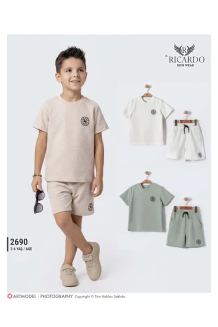 2-6 سنة صبي بدله تيشرت مع شورت