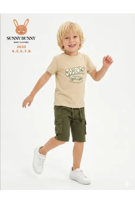 4-8 سنة صبي بدله تيشرت مع شورت