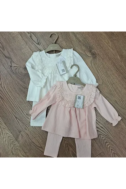 6-12 MONTH Girl PANT SET WITH BLOUSE