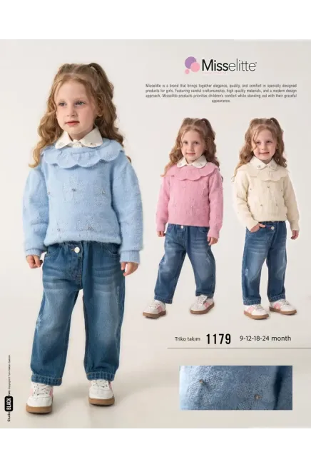 9-24 MONTH Girl PANT SUIT WITH JUMPER