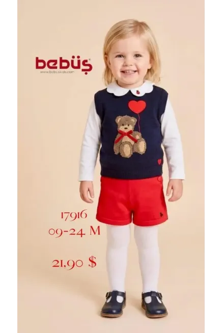 9-24 MONTH Girl PANT SET WITH SWETER VEST