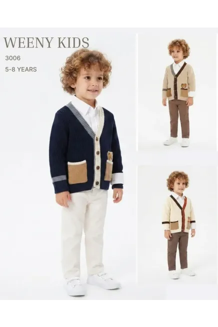 5-8 YEAR Boy PANT SUIT WITH CARDIGAN