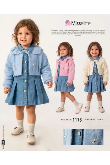 9-24 MONTH Girl DRESS WITH CARDIGAN