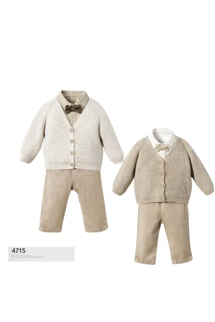 9-24 MONTH Boy PANT SUIT WITH CARDIGAN