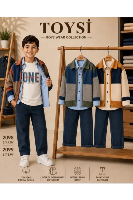 6-9 YEAR Boy PANT SUIT WITH CARDIGAN