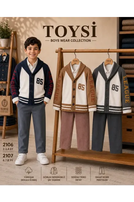 2-5 YEAR Boy PANT SUIT WITH CARDIGAN